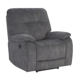 Parker House Cooper - Shadow Grey Manual Glider Reclining Sofa And Two Recliners Grey 100% Polyester (S) Mcoo-311-sgr