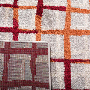 Safavieh Modern Gridlines Power Loomed  Rug Light Grey / Ivory AMT403B-29