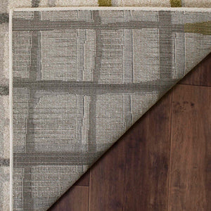 Safavieh Modern Gridlines Power Loomed  Rug Ivory / Light Grey AMT403K-29