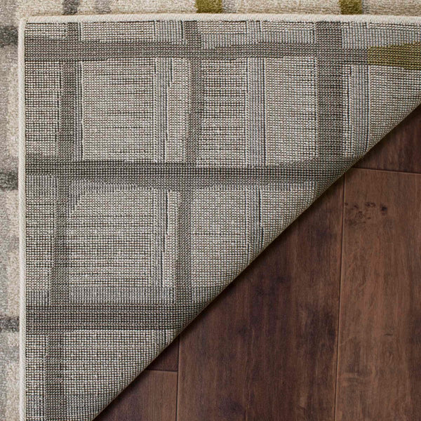 Safavieh Modern Gridlines Power Loomed  Rug Ivory / Light Grey AMT403K-29