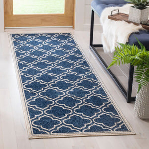 Safavieh Amherst 412 Power Loomed  Rug Navy / Ivory AMTW412P-4