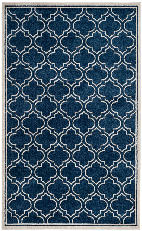 Safavieh Amherst 412 Power Loomed  Rug Navy / Ivory AMTW412P-4