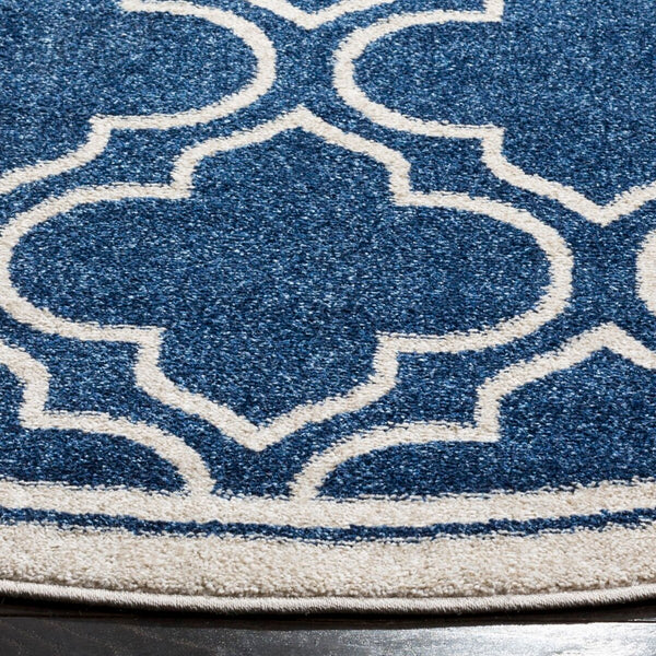 Safavieh Amherst 412 Power Loomed  Rug Navy / Ivory AMTW412P-4