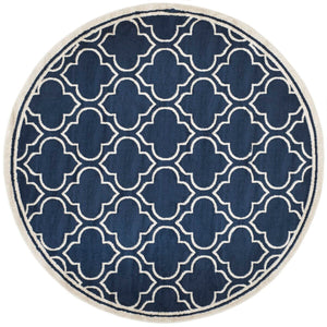 Safavieh Amherst 412 Power Loomed  Rug Navy / Ivory AMTW412P-4