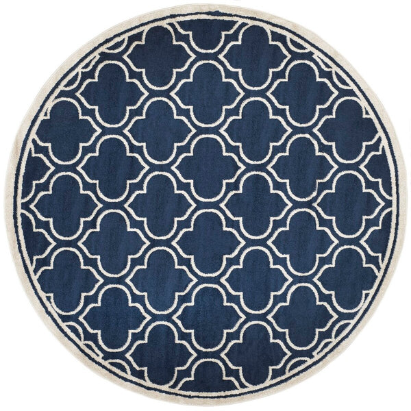 Safavieh Amherst 412 Power Loomed  Rug Navy / Ivory AMTW412P-4