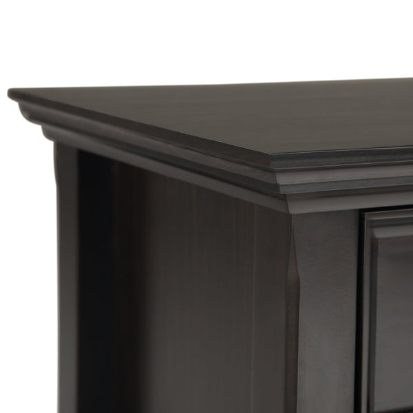 English Elm Amherst Hickory Brown Bedside Table with 2 Drawers, Solid Wood Handcrafted Finish, Transitional Style B136P159438
