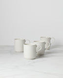 Lenox French Perle Scallop 4-Piece Mug Set White, WHITE STONEWARE 893549