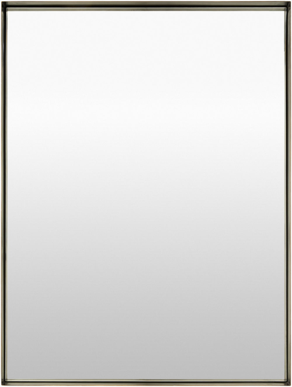 Surya Amvria 40"H X 30"W Art Deco Accent Mirror - Modern Geometric Wall Decor For Elegant Living Spaces Frame, Black Brass Amvr001-4030