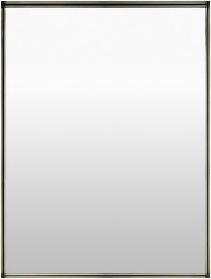 Surya Amvria 40"H X 30"W Art Deco Accent Mirror - Modern Geometric Wall Decor For Elegant Living Spaces Frame, Black Brass Amvr001-4030