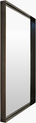 Surya Amvria 40"H X 30"W Art Deco Accent Mirror - Modern Geometric Wall Decor For Elegant Living Spaces Frame, Black Brass Amvr001-4030