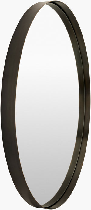 Surya Amvria 40"H X 30"W Art Deco Accent Mirror - Modern Geometric Wall Decor For Elegant Living Spaces Frame, Black Brass Amvr004-3636