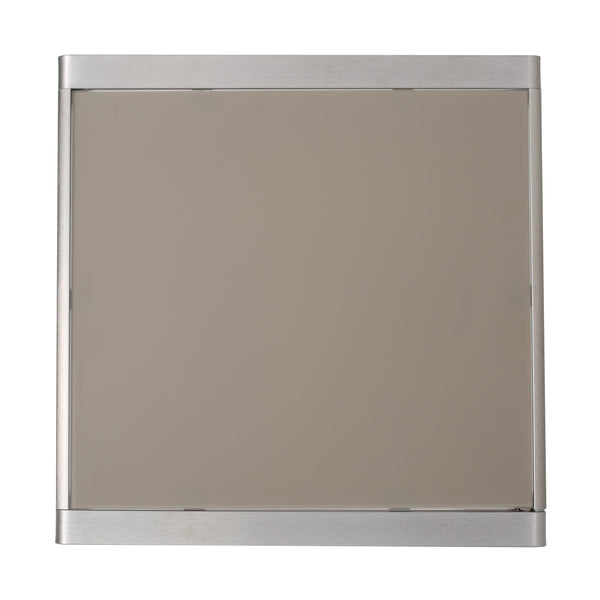 English Elm 43" Outdoor Tempered Glass Top Aluminum Bar Table Powder-coated for Patio Use 60013.00