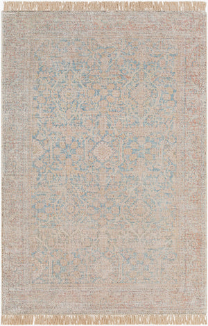 Surya Amasya 8' X 10' Handmade Area Rug – Elegant Indian Craftsmanship With Low-maintenance Design Blue Cotton,Polyester,Wool,Viscose Amy2303-23