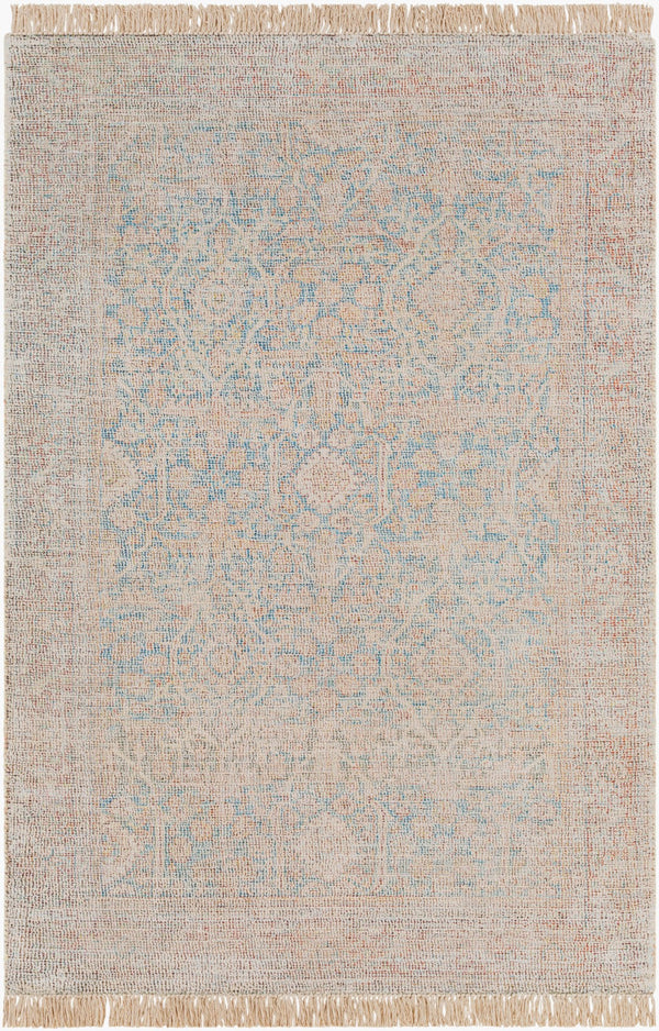 Surya Amasya 8' X 10' Handmade Area Rug – Elegant Indian Craftsmanship With Low-maintenance Design Blue Cotton,Polyester,Wool,Viscose Amy2303-23