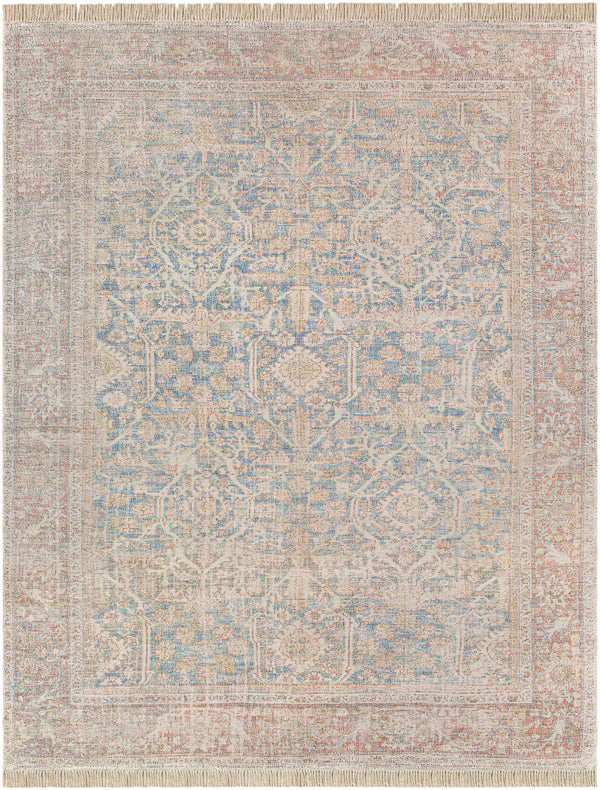Amasya AMY-2303 8' x 10' Handmade Rug AMY2303-810  Blue, Sky Blue, Light Blue, Burgandy, Red, Light Gray Surya