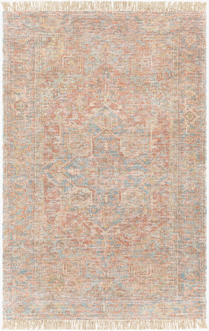 Surya Amasya 8' X 10' Handmade Area Rug – Elegant Indian Craftsmanship With Low-maintenance Design Red Cotton,Polyester,Wool,Viscose Amy2306-23