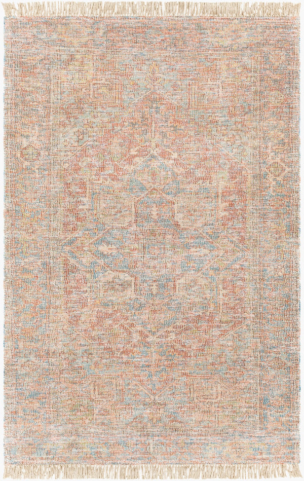 Surya Amasya 8' X 10' Handmade Area Rug – Elegant Indian Craftsmanship With Low-maintenance Design Red Cotton,Polyester,Wool,Viscose Amy2306-23