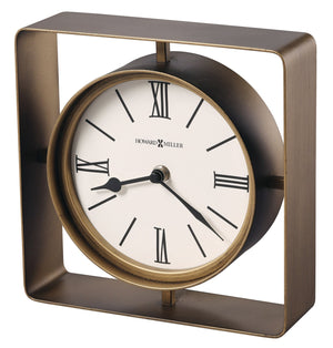 Hekman Furniture 635250 Elegant Burnished Brass Mantel Clock With Roman Numerals And Stylish Square Frame Design  Niall Accent Clock 635250