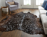 Feizy Rugs Ellyse Cowhide Hand Made Cabin & Lodge Rug Silver/Brown Large