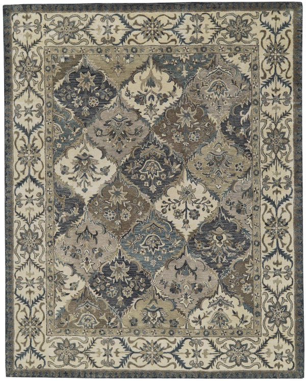 Feizy Rugs Eaton Hand-tufted Wool Rug – Timeless Persian And Indian Designs For A Sophisticated Home Décor Blue,Gray,Taupe Wool 6548429fmlt000g99