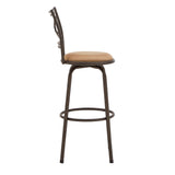 Homelegance By Top-Line Donaghy Circular Center Criss Cross Back Adjustable Stools (Set of 3) Bronze Engineered Wood