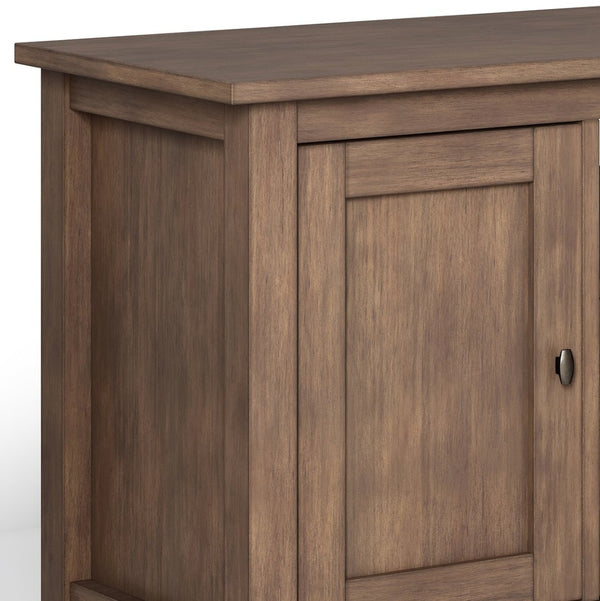 English Elm Warm Shaker 72" Tv Media Stand - Rustic Solid Wood With Storage & Cable Management For Modern Homes B136P159714-GIGA