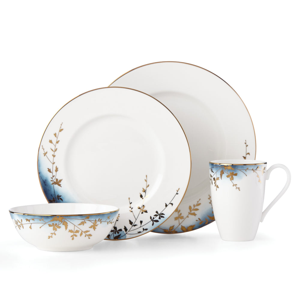 Lenox Highgrove Park 4-Piece Place Setting Blue, WHITE BONE CHINA 883860