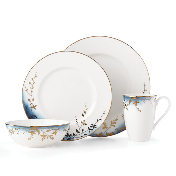 Lenox Highgrove Park 4-Piece Place Setting Blue, WHITE BONE CHINA 883860