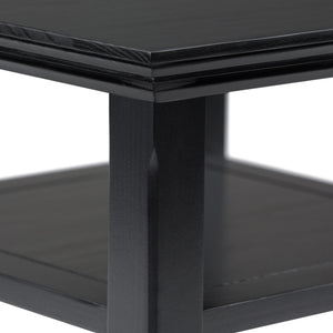 English Elm Acadian End Table In Black - Handcrafted Solid Wood With Open Shelves For Stylish, Versatile Storage B136P159687