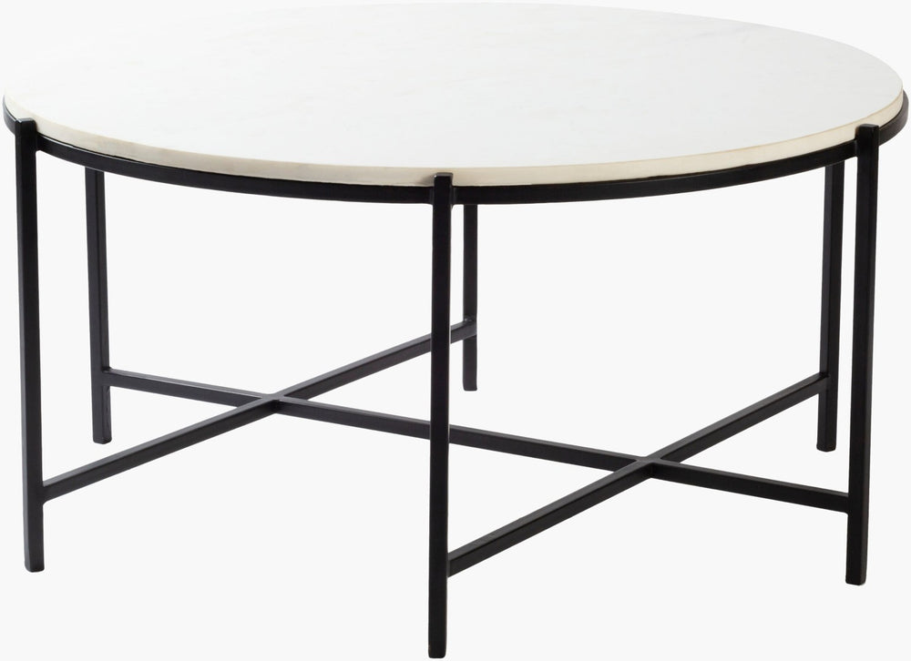 Livabliss Anaya Square Marble Top Coffee Table with Metal Base for Modern Living Rooms ANA-001