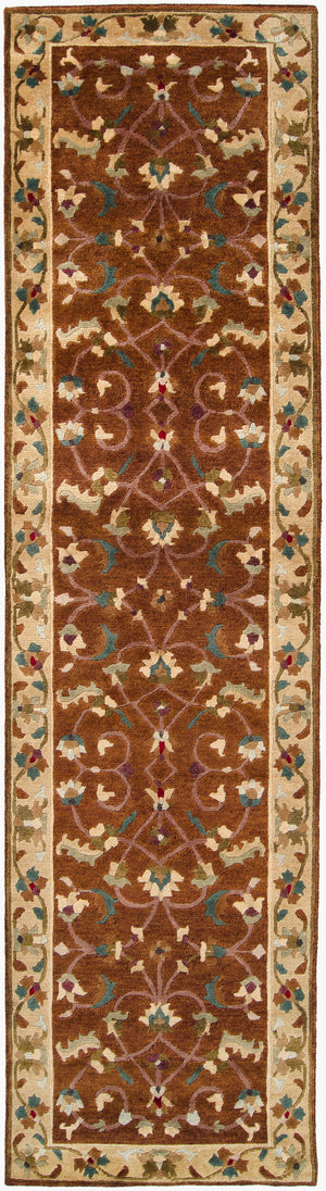 Surya Anastacia 2'6" X 10' Handmade New Zealand Wool Rug - Elegant, Durable, And Unique Art For Any Space! Brown Nz Wool Ana8403-2610