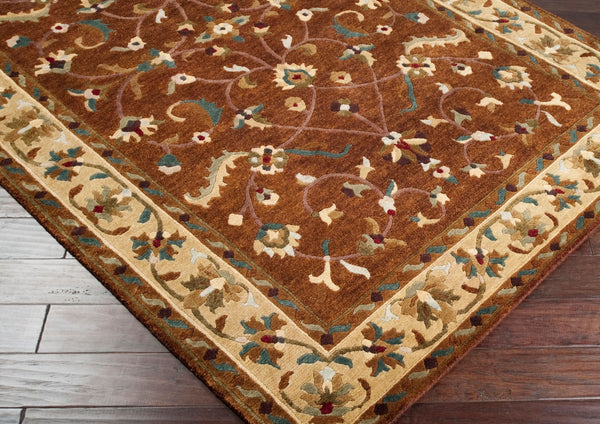 Surya Anastacia 2'6" X 10' Handmade New Zealand Wool Rug - Elegant, Durable, And Unique Art For Any Space! Brown Nz Wool Ana8403-2610