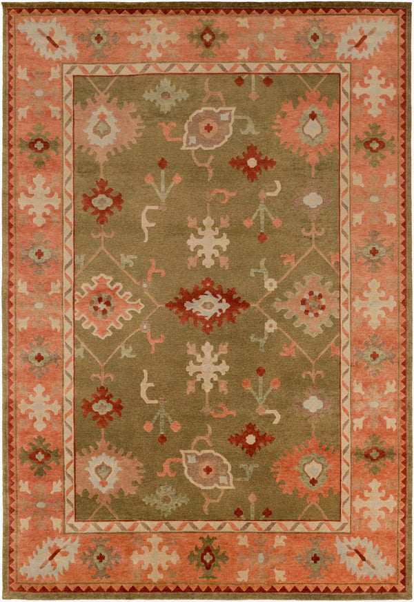 Surya Anastacia 2'6" X 10' Handmade New Zealand Wool Rug - Elegant, Durable, And Unique Art For Any Space! Burnt Orange Nz Wool Ana8409-913