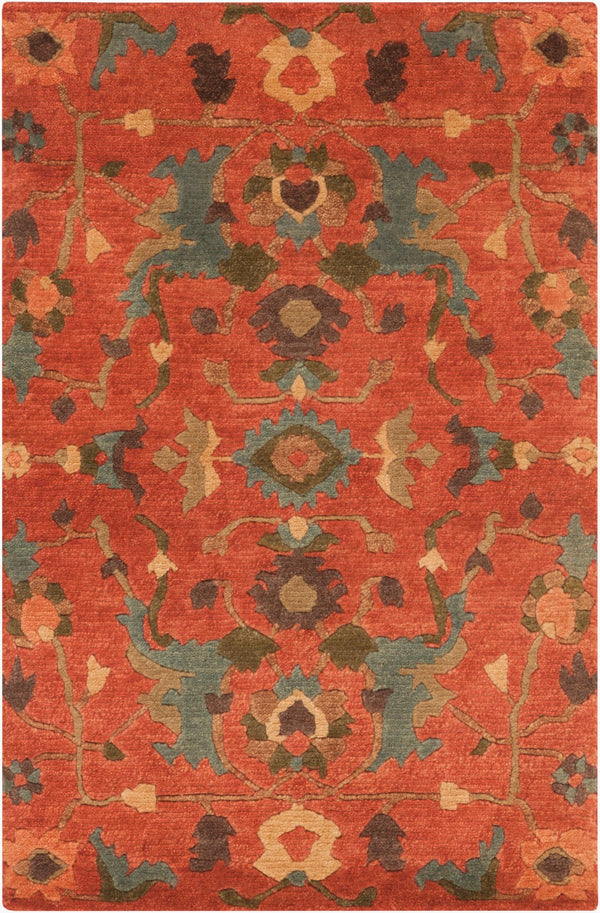 Surya Anastacia 2'6" X 10' Handmade New Zealand Wool Rug - Elegant, Durable, And Unique Art For Any Space! Rust Nz Wool Ana8411-23