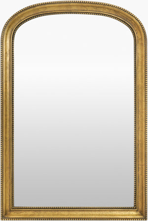 Surya Nalanda Carved Frame Mantel Mirror Traditional Wall Accent for Entryway or Fireplace ANAN002-3624