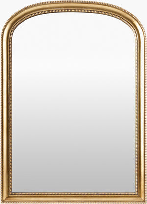 Surya Nalanda Elegant 42"H X 30"W Mantel Mirror – Traditional Wall Decor For Sophisticated Home Style Frame, Gold Manufactured Wood Anan002-4230