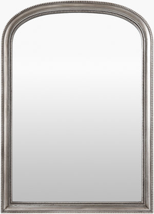 Surya Nalanda Elegant 42"H X 30"W Mantel Mirror – Traditional Wall Decor For Sophisticated Home Style Frame, Metallic ,Silver Manufactured Wood Anan004-4230