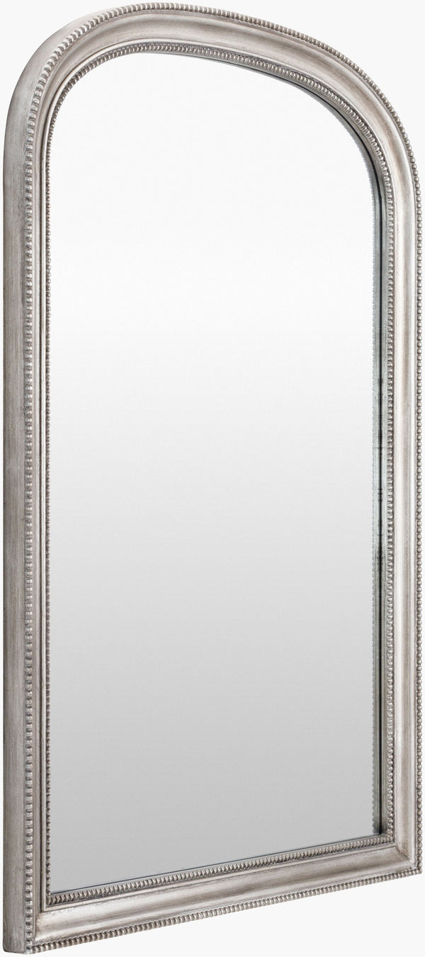 Surya Nalanda Elegant 42"H X 30"W Mantel Mirror – Traditional Wall Decor For Sophisticated Home Style Frame, Metallic ,Silver Manufactured Wood Anan004-4230