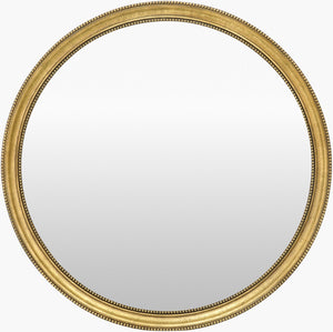 Surya Nalanda 36 Inch Round Wall Mirror Ornamental Frame Accent for Entryway Living Room ANAN006-3636