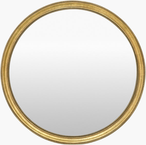 Surya Nalanda 36 Inch Round Wall Mirror Ornamental Frame Accent for Entryway Living Room ANAN006-3636