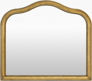 Surya Nalanda Wide Rectangular Mantel Mirror Traditional Frame for Fireplace or Entryway ANAN007-3236