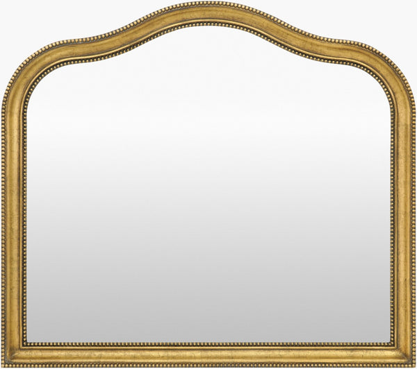 Surya Nalanda Wide Rectangular Mantel Mirror Traditional Frame for Fireplace or Entryway ANAN007-3236