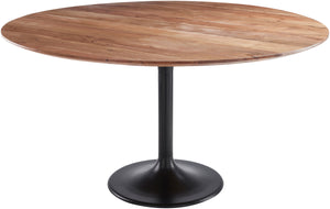 Anatalia ANAT-001 30"H x 55"W x 55"D Dining Table ANAT-001  Top: Brown; Base: Black Surya