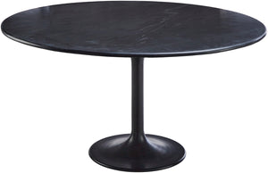 Anatalia ANAT-002 30"H x 55"W x 55"D Dining Table ANAT-002  Top: Black; Base: Black Surya