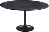 Anatalia ANAT-002 30"H x 55"W x 55"D Dining Table ANAT-002  Top: Black; Base: Black Surya