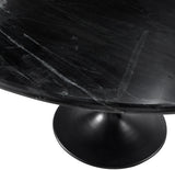 Anatalia ANAT-002 30"H x 55"W x 55"D Dining Table ANAT-002  Top: Black; Base: Black Surya