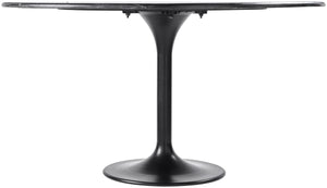 Anatalia ANAT-002 30"H x 55"W x 55"D Dining Table ANAT-002  Top: Black; Base: Black Surya