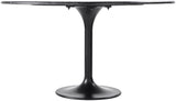 Anatalia ANAT-002 30"H x 55"W x 55"D Dining Table ANAT-002  Top: Black; Base: Black Surya