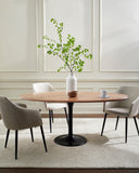 Anatalia ANAT-003 30"H x 72"W x 36"D Dining Table ANAT-003  Top: Brown; Base: Black Surya