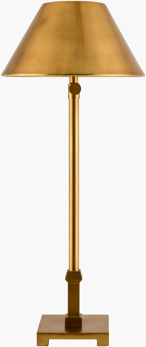 Surya Andenes Accent Table Lamp - 34" Mid-century Modern Iron Design, Sleek Metal Shade For Timeless Elegance Body, Gold,Base, Gold,Shade, Gold,Cord, Translucent Iron,Iron,Metal,Metal And-001